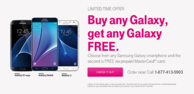 t mobile buy one get one note 20