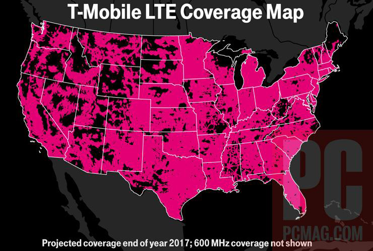 T-Mobile shares new end-of-year 2017 coverage map with 600MHz LTE - TmoNews