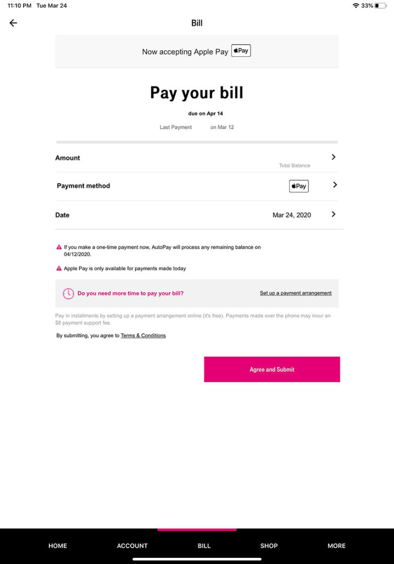 T Mobile Now Accepting Apple Pay Online And In IOS App TmoNews